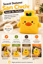 Yellow Chick Plush Hot Water Bag with Soft Cover Thermofor for Warming and Winter Use - 6