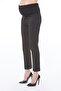 Maternity Waist Adjustable Black Fabric Work Trousers - 3