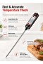 Digital Cooking Thermometer 25cm | Instant Read LCD Food Probe | Hold Function Kitchen Thermometer | BBQ Grill Candy Milk Water Thermometer - 5