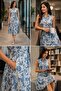 Women A-Line Sleeveless Dress with Extra Short Sleeves - 3