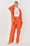 Orange Gofre Kimono Top and Bottom Set - 2