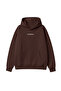 Women's Oversize Sweatshirt Hoodie Active & Refined 3D Printed Brown – Hooded, 3 Strands, with Pockets - 4