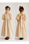 Ribbon Detailed Girls' Dress-Stone - 2