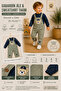 Boy's Teddy Bear Embroidered Gabardine Salopet Set – 2-Piece Set with Long Sleeve Sweatshirt - 2