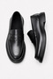 Men's Black Genuine Leather Lightweight Eva Sole Loafer Shoes - Thunder Casual - 4