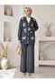 FLOWERED KNIT SET(ANTHRACITE) - 4
