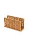 Decorative Plastic Rattan Rectangular Napkin Holder – Natural Straw-Textured Desktop Napkin Stand (5263)