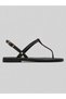 Women's Black Casual Sandals with Gold Detail, Size 35-42 - 3