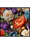 Tivil Silk Scarf Ist Orange Flower Pattern 2555 - 03 - 2