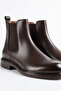 Men's brown genuine leather chelsea boots - magenda - 3