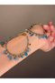 Blue Bracelet with Apatite and Akumarin Stones - 4
