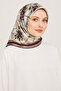 Tivil Silk Scarf 9109438 - 991 Coffee Flower Pattern (2025 Winter Season)