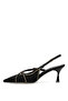 Women's Gold Studded Detailed Pointed Toe Women's Stiletto Imported Material Top Quality - 3