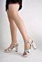 Women's Shiny Silver Skin Simple and Stylish Platform Heeled Shoes Are Comfortable, Top Quality, 10 cm Heel - 2