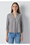 Striped Brown Blouse 122400-85431 - 3