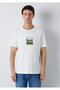 Printed Ecru T-Shirt Regular Fit / Normal Cut 0613517-70057 - 3