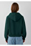 Hooded Green Basic Sweatshirt 1S10577-71538 - 5