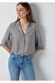 Striped Brown Blouse 122400-85431 - 2