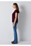 Crew Neck Claret Red Basic T-Shirt Regular Fit / Normal Cut 1614177-70422 - 4