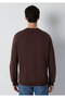 Crew Neck Brown Basic Sweatshirt 0S10457-88062 - 5