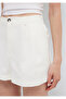 Linen Blend Ecru Shorts 1410258-70057 - 7