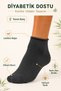Original Men's 4 Pairs Diabetic-Friendly Sugar Socks - Ultra Flexible Seamless Structure Non-Tightening Seamless Skin-Friendly Breathable Premium Bamboo - Daily Half-Toe Socks |   4 Colors 40-46 Sizes - 3