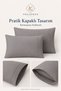 2-Pack 50X70 cm Gray Cotton Polyester Cover Pillowcases Soft and Plain Textured - 5