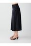 Anthracite Relaxed Fit Pocket Detailed Regular Waist Midi Skirt - 5