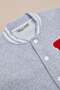 Embroidered Stand Collar College Unisex Kids Jacket - 5