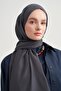 Anthracite Double Sided Silk Slub Shawl - 3