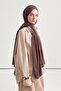 Double Sided Silk Slub - Dark Rose Dried Shawl - 3