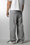 Gray Raw Wide Leg Men's Sweatpants with Stoppers Summer Sweatpants - 4