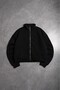 Black Concrete Zip Men's Jacket