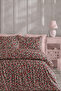 Fitted Sheet Bedding Set Double Size Violet Salmon - 2