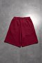 Burgundy Modern Ease Jorts Men's Shorts - 4