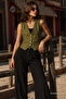 Khaki Women's Vest Mg2334