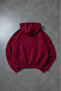 Burgundy Boxy Crop Men's Jacket Zip Hoodie - 3