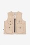 Beige Multi-Pocket Utility Cargo Men's Vest - 2