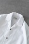 White Boxy Oversize Linen Men's Shirt - 7