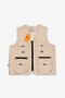 Beige Multi-Pocket Utility Cargo Men's Vest - 2