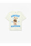 Cotton Crew Neck Short Sleeve Teddy Bear Printed T-Shirt - 4