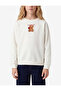 Dog Embroidered Crew Neck Long Sleeve Sweatshirt - 2