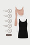 Women's Deep Neck Cotton Modal Basic Undershirt 3-Piece - Softfit