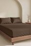 Brown Double Cotton Flat Sheet - 3