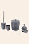Travertine 5 Piece Bathroom Accessory Set Anthracite - 6