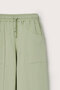 Green Comfortable Wide-Leg Pants - 4