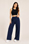 Women's Navy Blue High Waist Pants