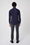 Navy Blue Regular Fit Cotton Pocketless Long Shirt - 5