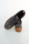 Gray Leather Sneaker Knitted Sports Shoes - 4