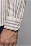 Brown Regular Fit Linen Pocketless Long Pasha Collar Shirt - 4